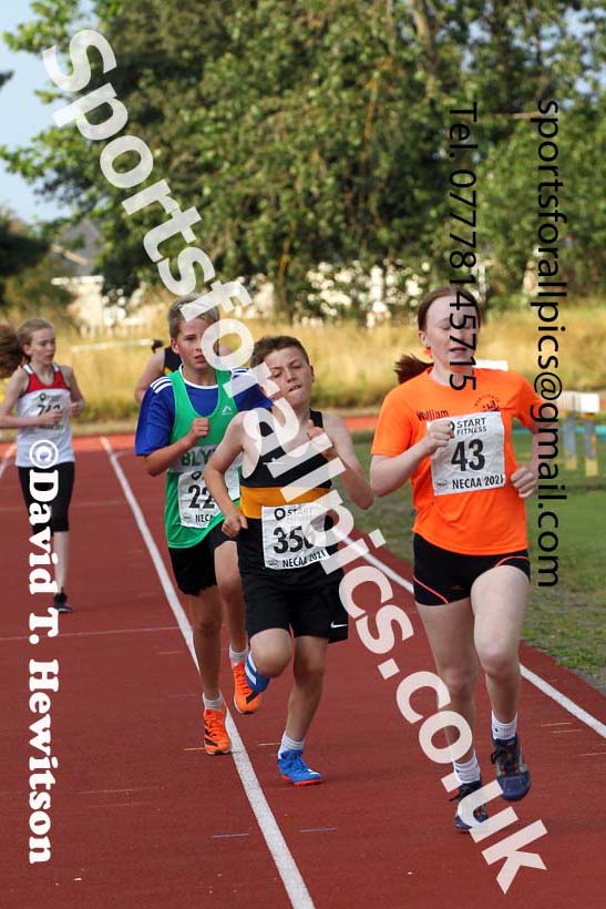 800 metres, 2021 North East Grand Prix 6, Monkton, Wednesday, August 4th. Photo: David T. Hewitson/Sports for All Pics